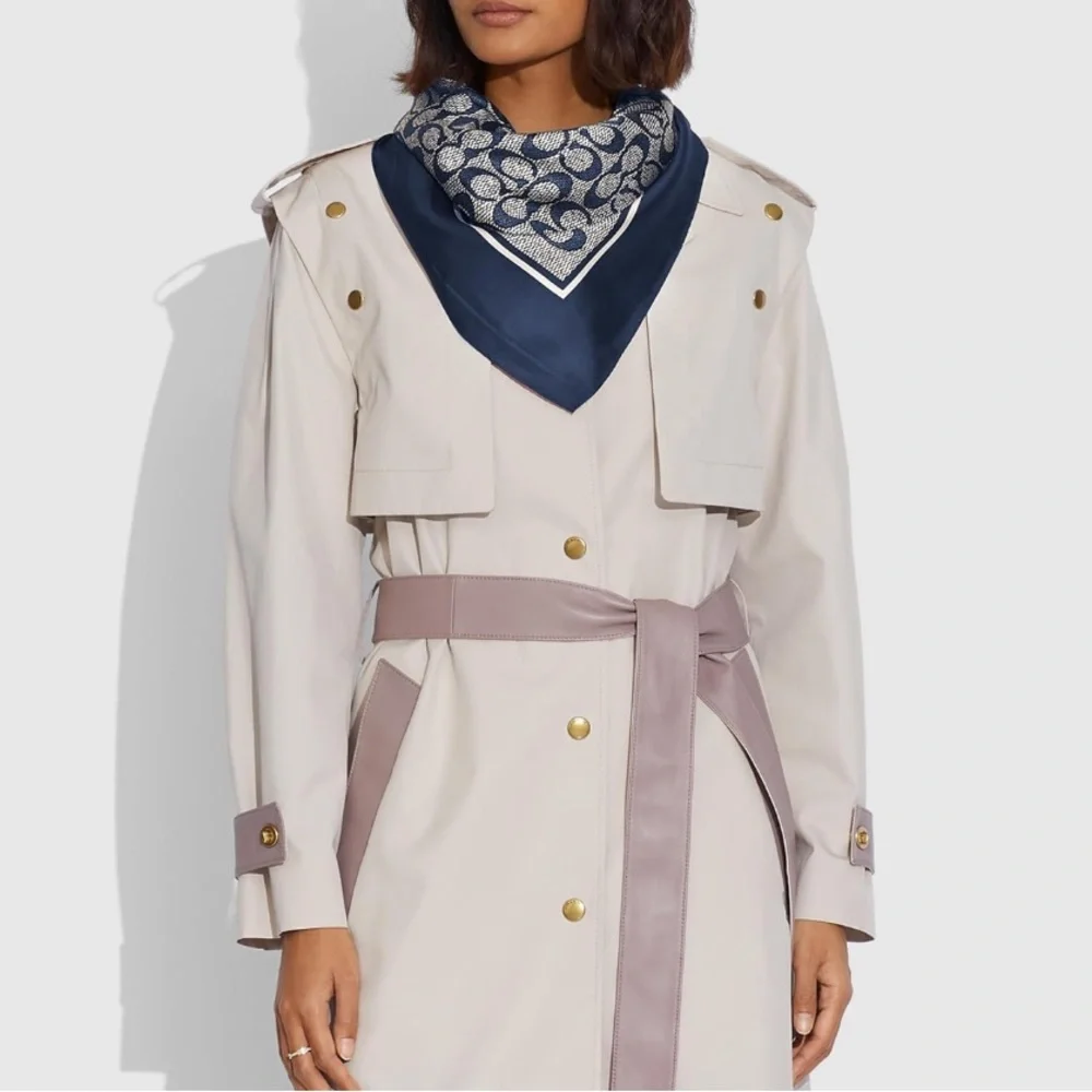 Coach New Monochrome Patterned Scarf - Picture 7 of 7